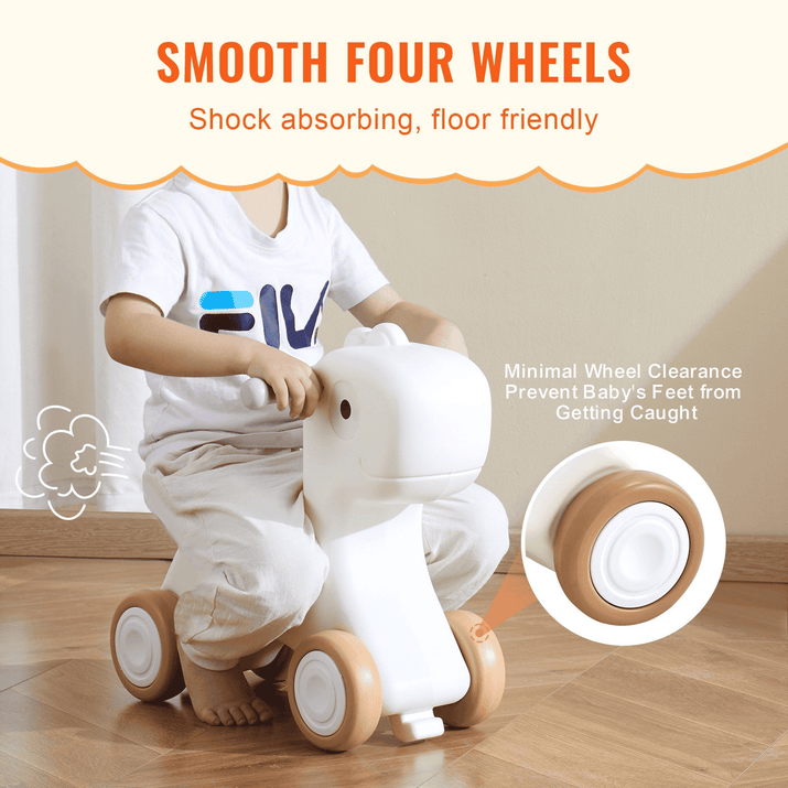 VEVOR 3 in 1 Rocking Horse for Toddlers 1-3 Years, Baby Rocking Horse with Detachable Balance Board and 4 Smooth Wheels, Support up to HDPE Material 80 lbs Kids Ride on Toy, 40° Swinging, Red - The Little Big Store