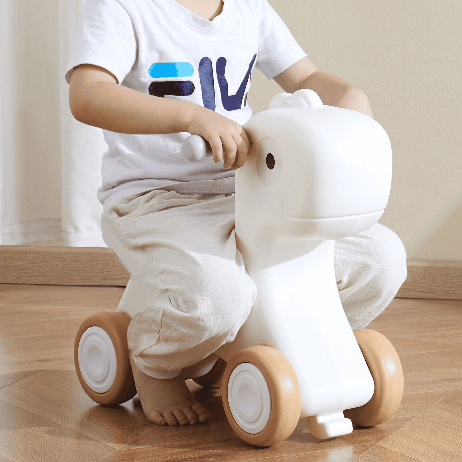 VEVOR 3 in 1 Rocking Horse for Toddlers 1-3 Years, Baby Rocking Horse with Detachable Balance Board and 4 Smooth Wheels, Support up to HDPE Material 80 lbs Kids Ride on Toy, 40° Swinging, Red - The Little Big Store