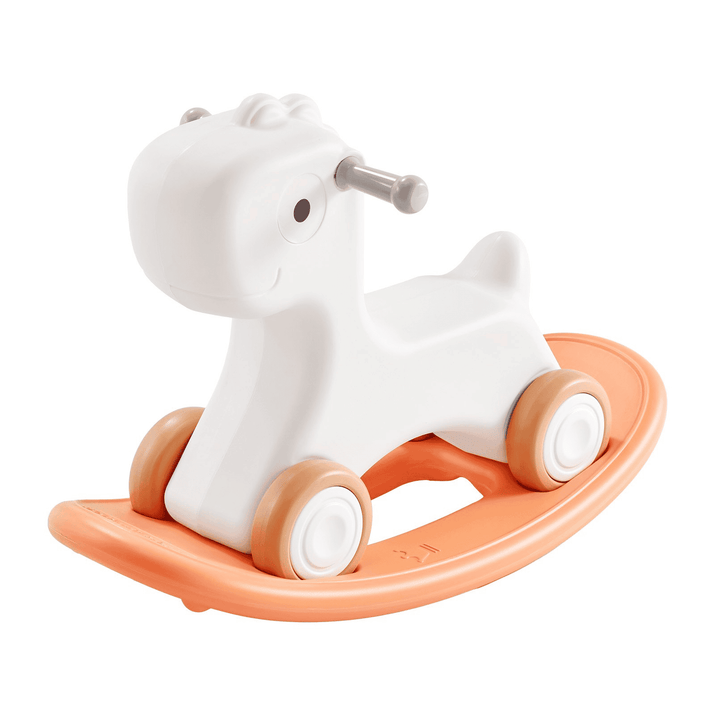 VEVOR 3 in 1 Rocking Horse for Toddlers 1-3 Years, Baby Rocking Horse with Detachable Balance Board and 4 Smooth Wheels, Support up to HDPE Material 80 lbs Kids Ride on Toy, 40° Swinging, Red - The Little Big Store
