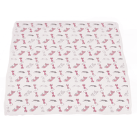 Playful Kitty and Candy Stripe Bamboo Muslin Newcastle Blanket - The Little Big Store