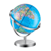 VEVOR Illuminated World Globe with Stand, 9 in/228.6 mm, Educational Earth Globe with Stable Heavy Metal Base and LED Constellation Night Light HD Printed Map, Spinning for Kids Classroom Learning - The Little Big Store