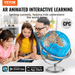 VEVOR Educational Globe for Kids, 10 in/254 mm, Interactive AR World Globe with AR Golden Globe APP LED Night Lighting 720° Rotation, STEM Toy Gifts for Kids Compatible with Android or iOS Devices - The Little Big Store