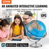 VEVOR Educational Globe for Kids, 10 in/254 mm, Interactive AR World Globe with AR Golden Globe APP LED Night Lighting 720° Rotation, STEM Toy Gifts for Kids Compatible with Android or iOS Devices - The Little Big Store