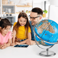 VEVOR Educational Globe for Kids, 10 in/254 mm, Interactive AR World Globe with AR Golden Globe APP LED Night Lighting 720° Rotation, STEM Toy Gifts for Kids Compatible with Android or iOS Devices - The Little Big Store