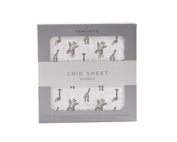 Hungry Giraffe Bamboo Muslin Crib Sheet - The Little Big Store