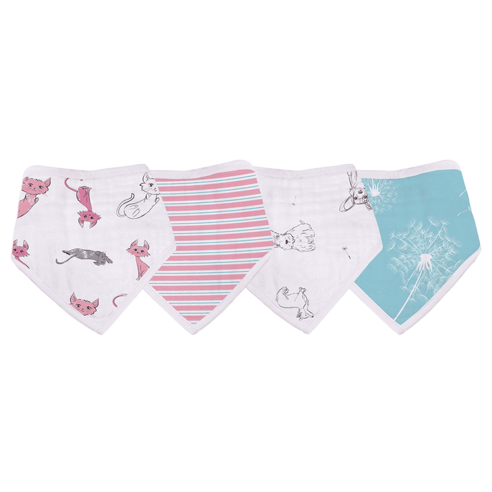 Dandelions Bamboo Bandana Bib 4PK - The Little Big Store