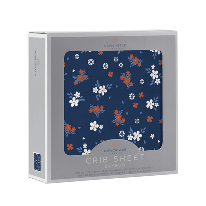 Serenity Floral Bamboo Crib Sheet - The Little Big Store