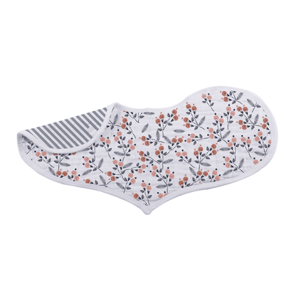 Blooms Floral Bamboo Heart Bib 2PK - The Little Big Store