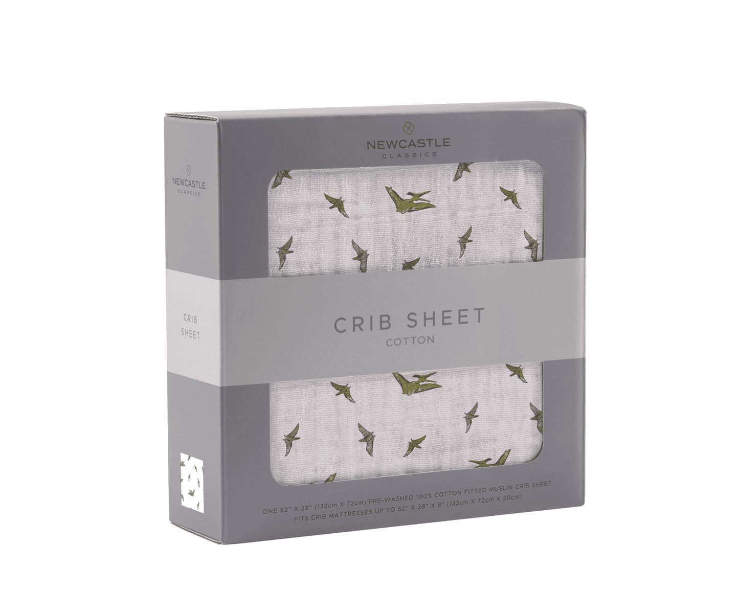 Pteranodon Cotton Muslin Crib Sheet - The Little Big Store