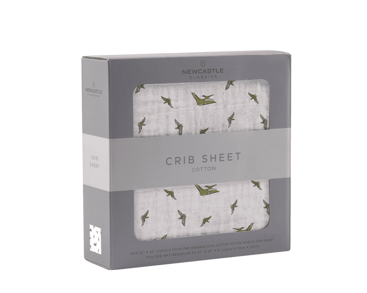 Pteranodon Cotton Muslin Crib Sheet - The Little Big Store