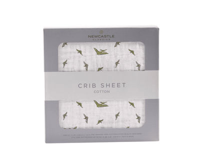 Pteranodon Cotton Muslin Crib Sheet - The Little Big Store
