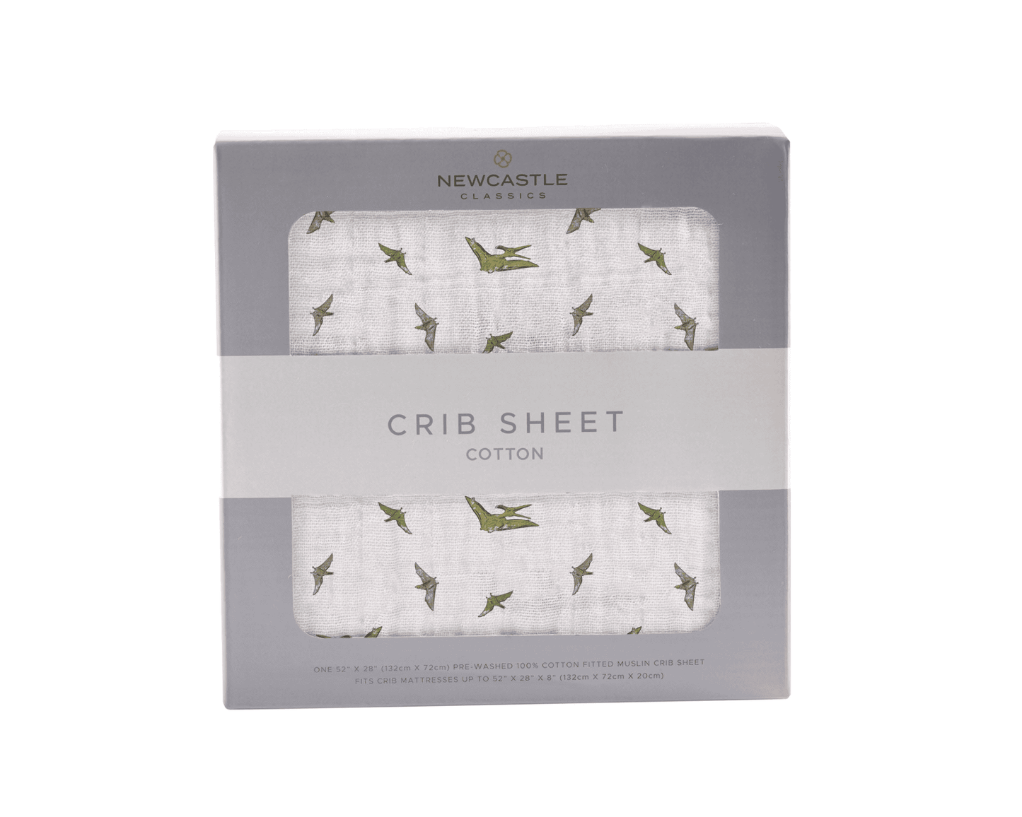 Pteranodon Cotton Muslin Crib Sheet - The Little Big Store