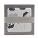 Blue Elephant and Spotted Wave Cotton Muslin Newcastle Blanket - The Little Big Store
