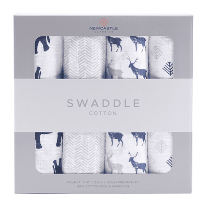 In the Wild Cotton Muslin Swaddle 4PK - The Little Big Store