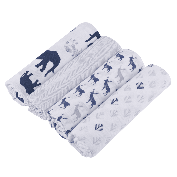 In the Wild Cotton Muslin Swaddle 4PK - The Little Big Store
