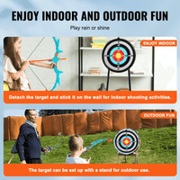 VEVOR Bow and Arrow Set for Kids, 2 Pack LED Light Up Archery Set with 20 Suction Cup Arrows, 2 Hanging Targets, 2 Quivers, 3 Target Cans, Outdoor Toy Birthday Gift for Boy & Girl 6 7 8 9 10+ Year Old - The Little Big Store