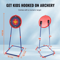 VEVOR Bow and Arrow Set for Kids, 2 Pack LED Light Up Archery Set with 20 Suction Cup Arrows, Standing Target, 2 Quivers, 2 Guns, 20 Soft Bullets, 3 Target Cans, Outdoor Toy for Boy & Girl 6+ Year Old - The Little Big Store