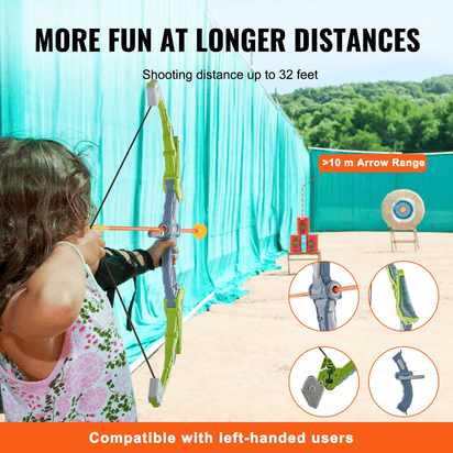 VEVOR Bow and Arrow Set for Kids, 2 Pack LED Light Up Archery Set with 20 Suction Cup Arrows, Standing Target, 2 Quivers, 3 Target Cans, Outdoor Toy Birthday Gift for Boys & Girls 6 7 8 9 10+ Year Old - The Little Big Store