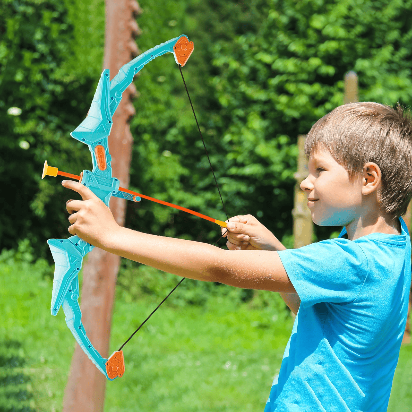 VEVOR Bow and Arrow Set for Kids, 2 Pack LED Light Up Archery Set with 20 Suction Cup Arrows, Standing Target, 2 Quivers, 3 Target Cans, Outdoor Toy Birthday Gift for Boys & Girls 6 7 8 9 10+ Year Old - The Little Big Store