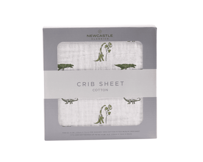 Dino Days Cotton Muslin Crib Sheet - The Little Big Store