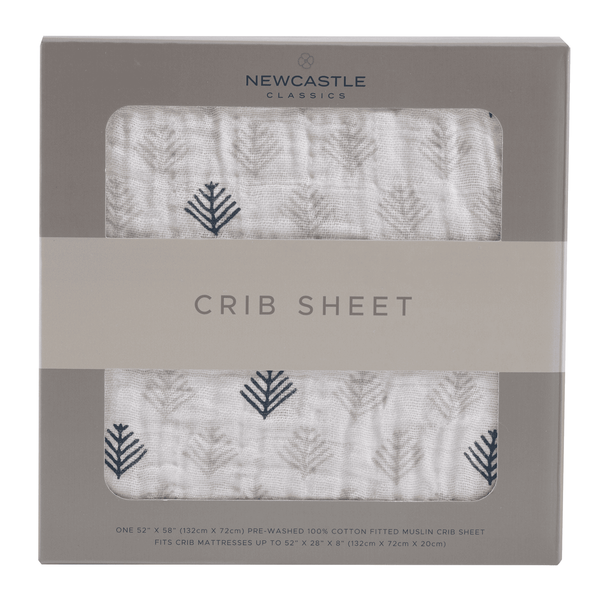 Glacier Branch Cotton Muslin Crib Sheet - The Little Big Store