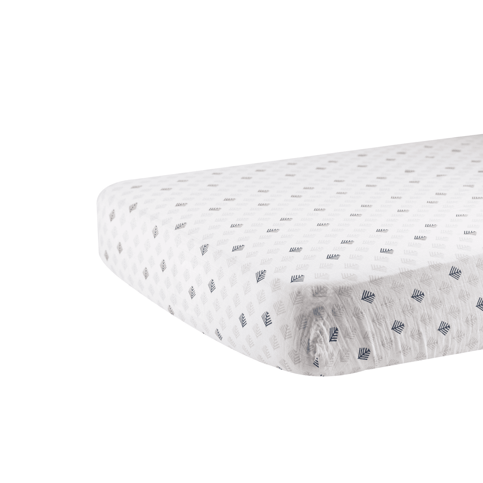 Glacier Branch Cotton Muslin Crib Sheet - The Little Big Store