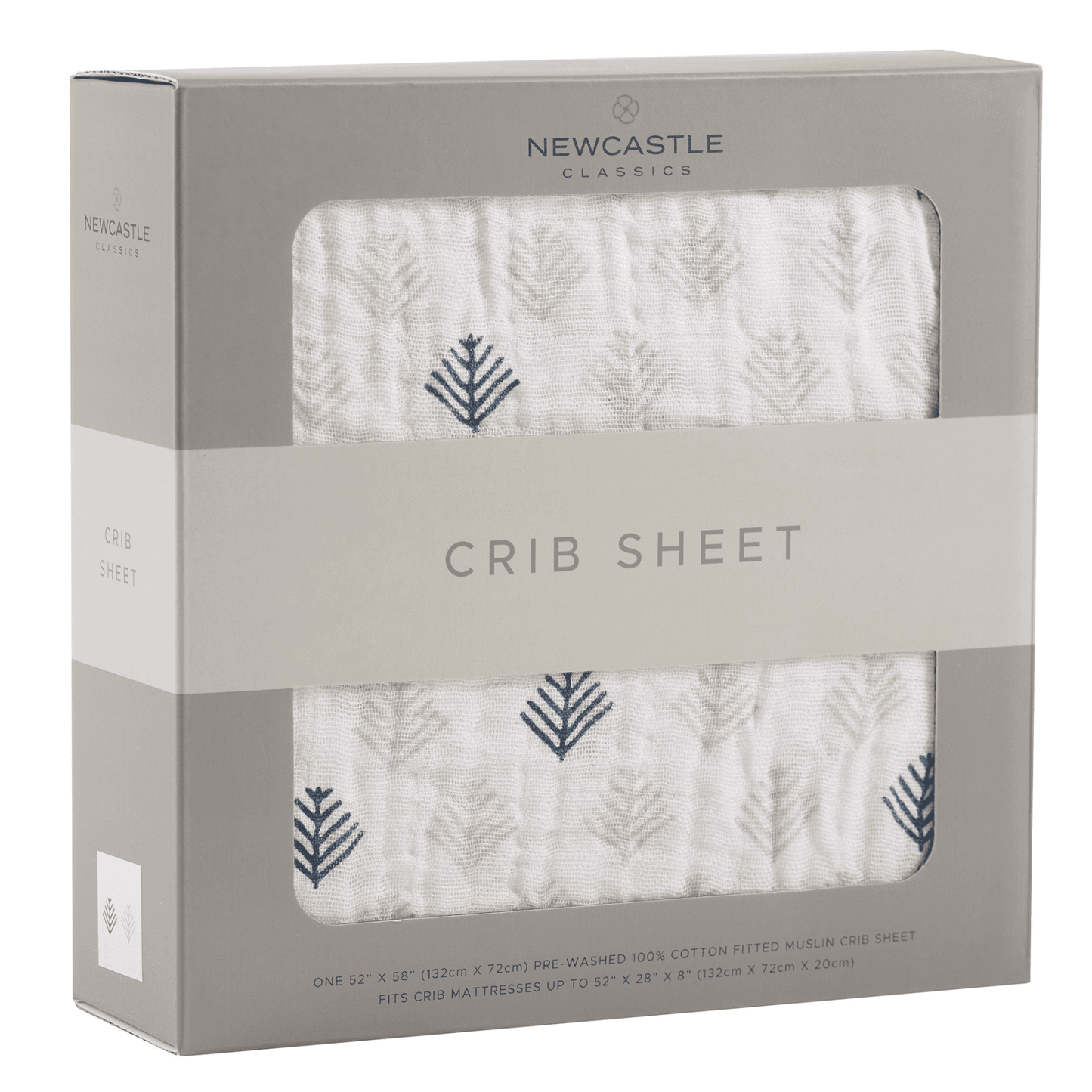 Glacier Branch Cotton Muslin Crib Sheet - The Little Big Store