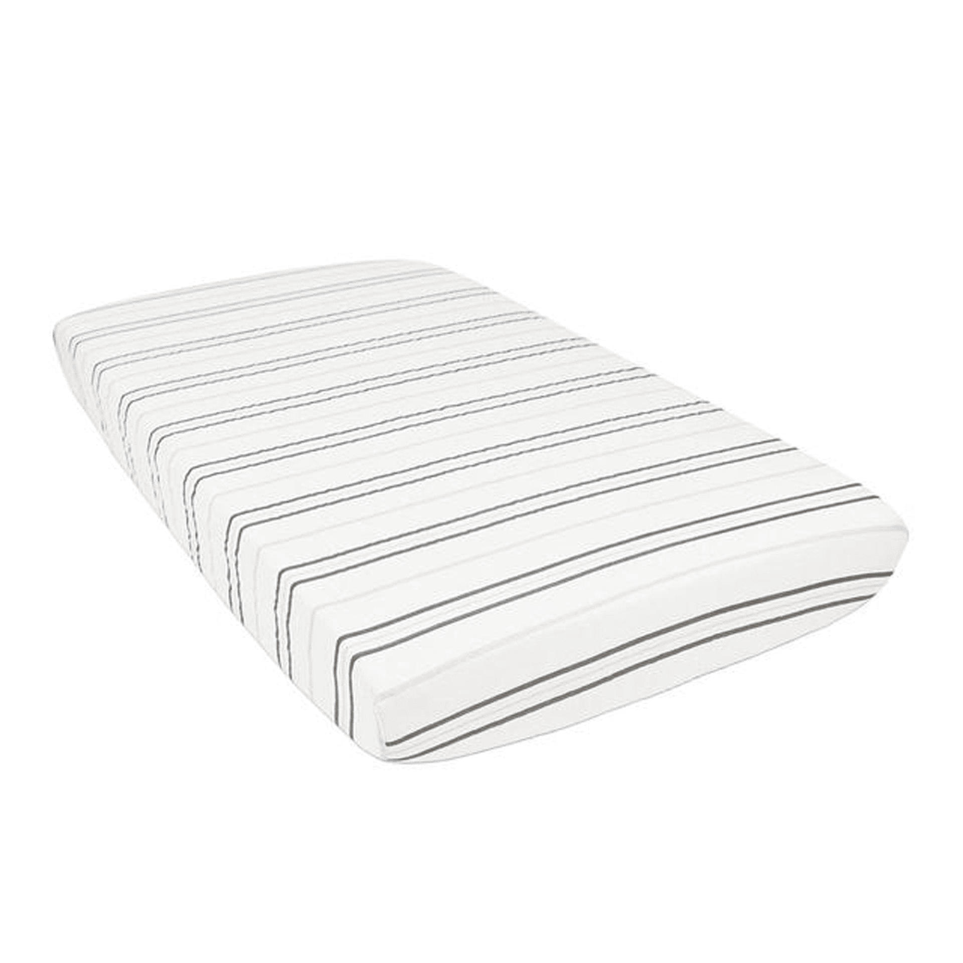 Grey Stripe Cotton Muslin Crib Sheet - The Little Big Store