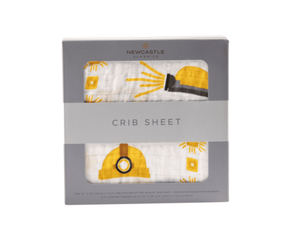Hard Hat Bamboo Muslin Crib Sheet - The Little Big Store