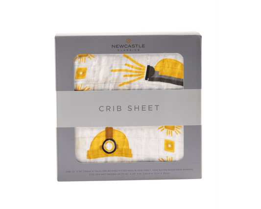 Hard Hat Bamboo Muslin Crib Sheet - The Little Big Store