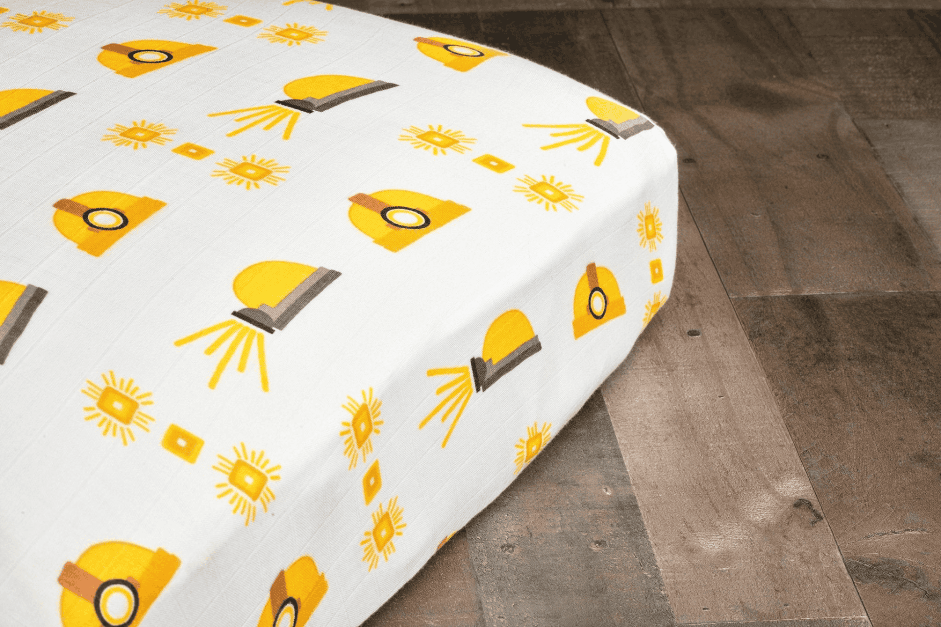 Hard Hat Bamboo Muslin Crib Sheet - The Little Big Store