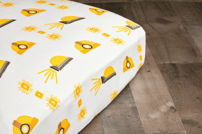 Hard Hat Bamboo Muslin Crib Sheet - The Little Big Store