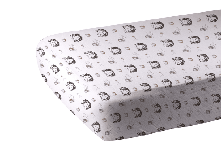 Hear Me Roar Lion Bamboo Muslin Crib Sheet - The Little Big Store