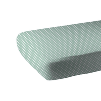 Jade Polka Dot Cotton Muslin Crib Sheet - The Little Big Store
