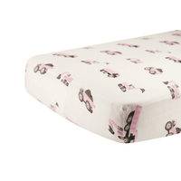 Pink Digger Bamboo Crib Sheet - The Little Big Store