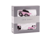Pink Digger Bamboo Crib Sheet - The Little Big Store