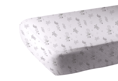 Turtles Bamboo Muslin Crib Sheet - The Little Big Store