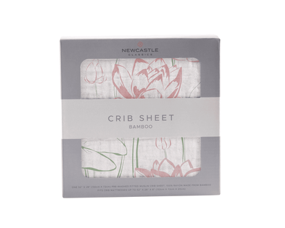 Water Lily Bamboo Muslin Crib Sheet - The Little Big Store