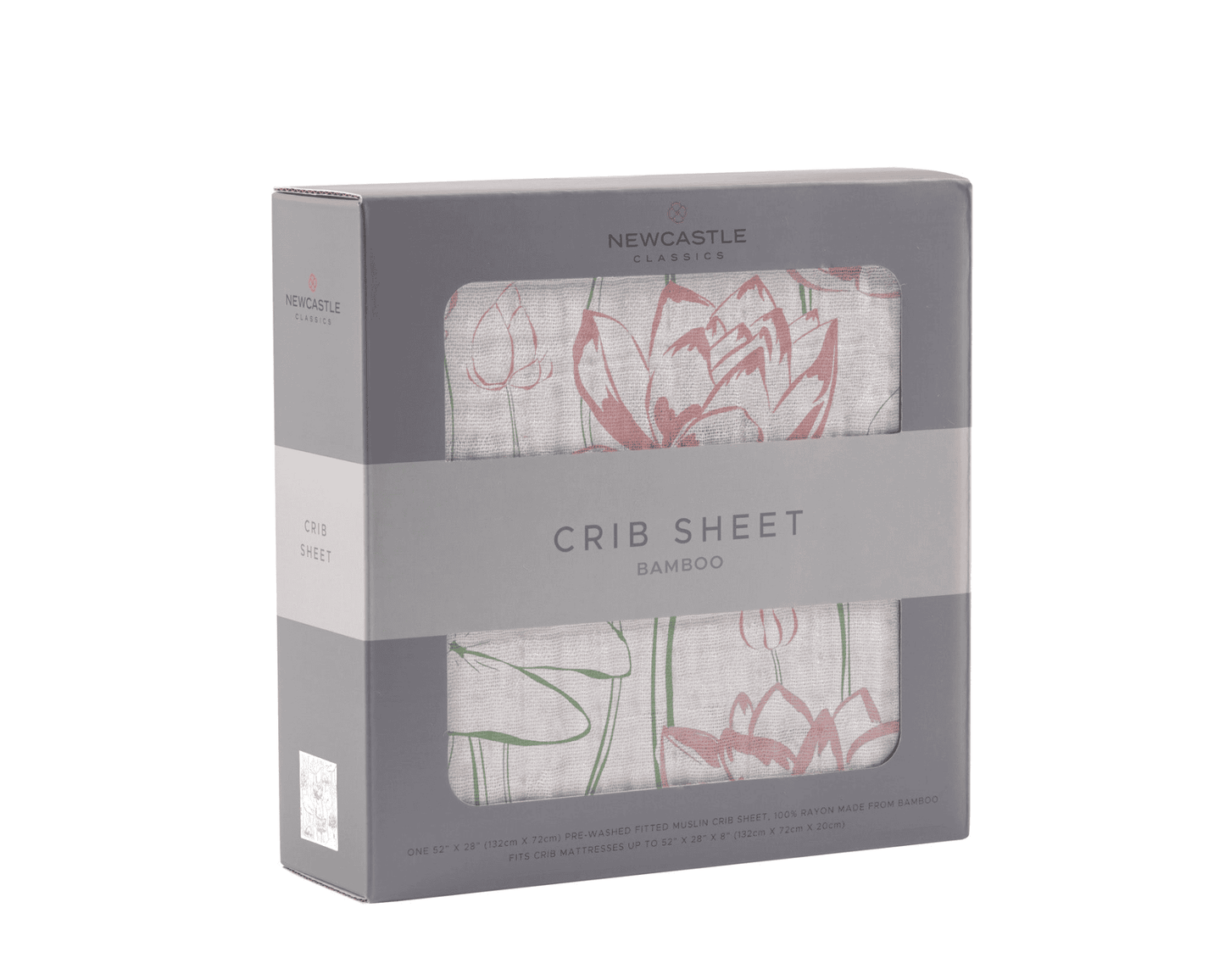 Water Lily Bamboo Muslin Crib Sheet - The Little Big Store