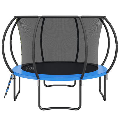VEVOR 10FT Trampoline, 330 lbs Trampoline with Enclosure Net, Ladder, and Curved Pole, Heavy Duty Trampoline with Jumping Mat and Spring Cover Padding, Outdoor Recreational Trampolines for Kids Adults - The Little Big Store