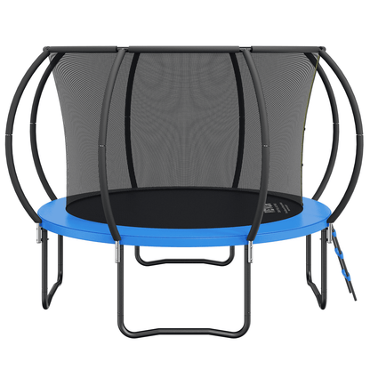 VEVOR 10FT Trampoline, 330 lbs Trampoline with Enclosure Net, Ladder, and Curved Pole, Heavy Duty Trampoline with Jumping Mat and Spring Cover Padding, Outdoor Recreational Trampolines for Kids Adults - The Little Big Store