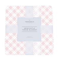 Primrose Pink Plaid Cotton Muslin Throw Blanket - The Little Big Store