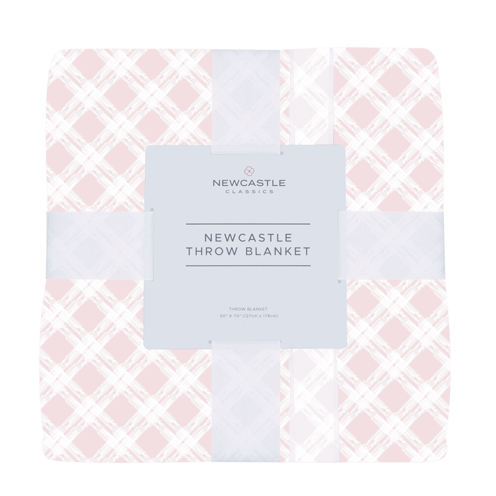 Primrose Pink Plaid Cotton Muslin Throw Blanket - The Little Big Store