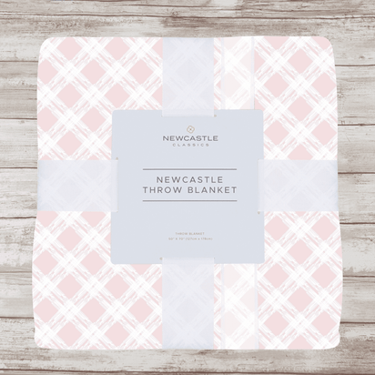 Primrose Pink Plaid Cotton Muslin Throw Blanket - The Little Big Store