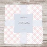 Primrose Pink Plaid Cotton Muslin Throw Blanket - The Little Big Store