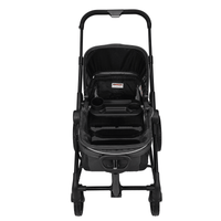 All-Terrain Stroller Wagon, 2 Seats Foldable Expedition 2-in-1 Collapsible Wagon Stroller, Includes Canopy, Parent Organizer, Snack Tray & Cup Holders, 55lbs for Single Seat, Black - The Little Big Store