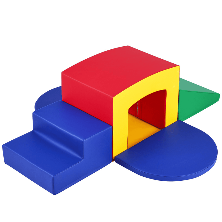 Toddler Climbing Toys Indoor, 5 Piece Climb, Crawl and Tunnel Soft Play Equipment, Foam Climbing Toys, Kids Tunnel Maze with Stairs and Ramp,Indoor for Preschoolers Easy to Clean (Assorted) - The Little Big Store