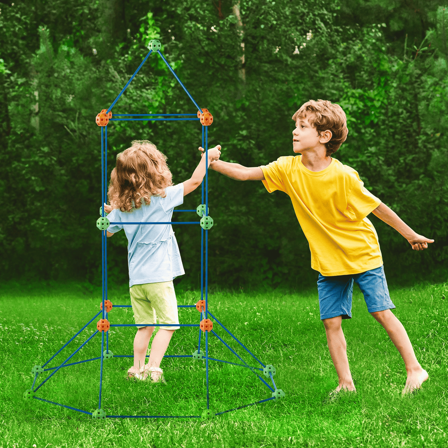 VEVOR Tent Fort Building Kit for Kids STEM Construction Toy Set Castle 120PCS - The Little Big Store
