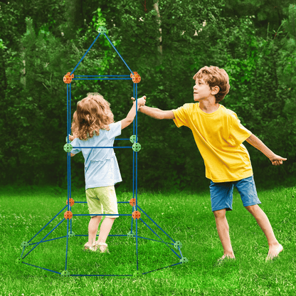 VEVOR Tent Fort Building Kit for Kids STEM Construction Toy Set Castle 120PCS - The Little Big Store