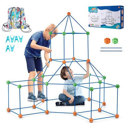 VEVOR Tent Fort Building Kit for Kids STEM Construction Toy Set Castle 120PCS - The Little Big Store